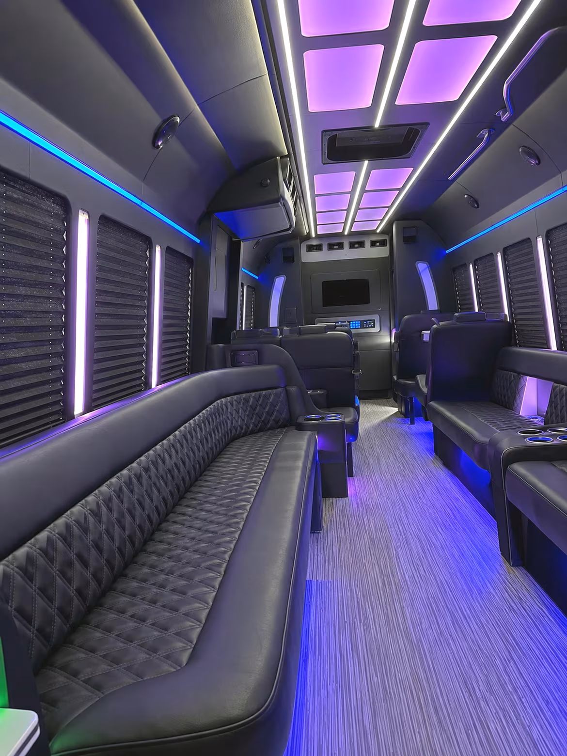 15 Passenger Party Bus Interior