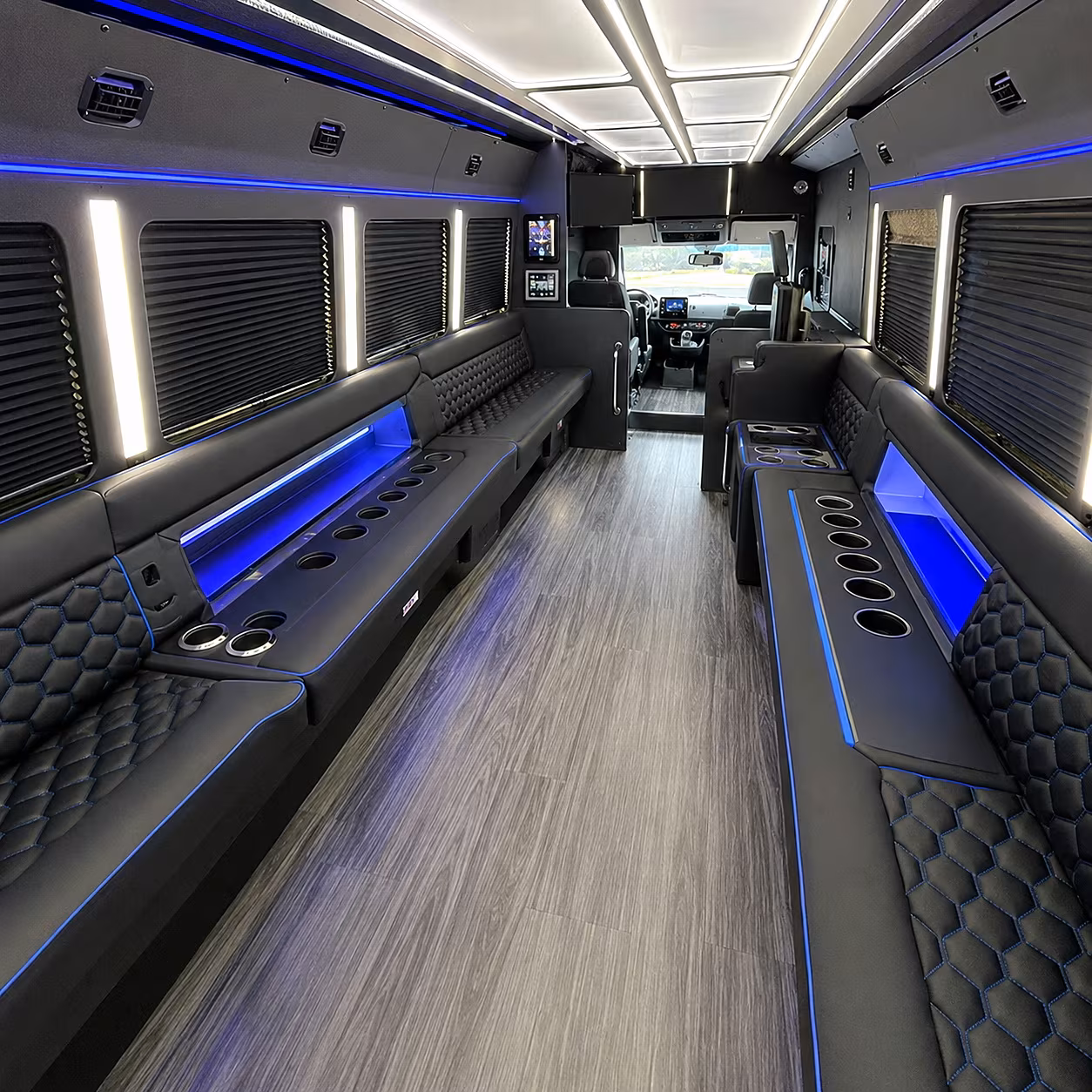 El Paso Bachelor & Bachelorette Transportation party bus interior