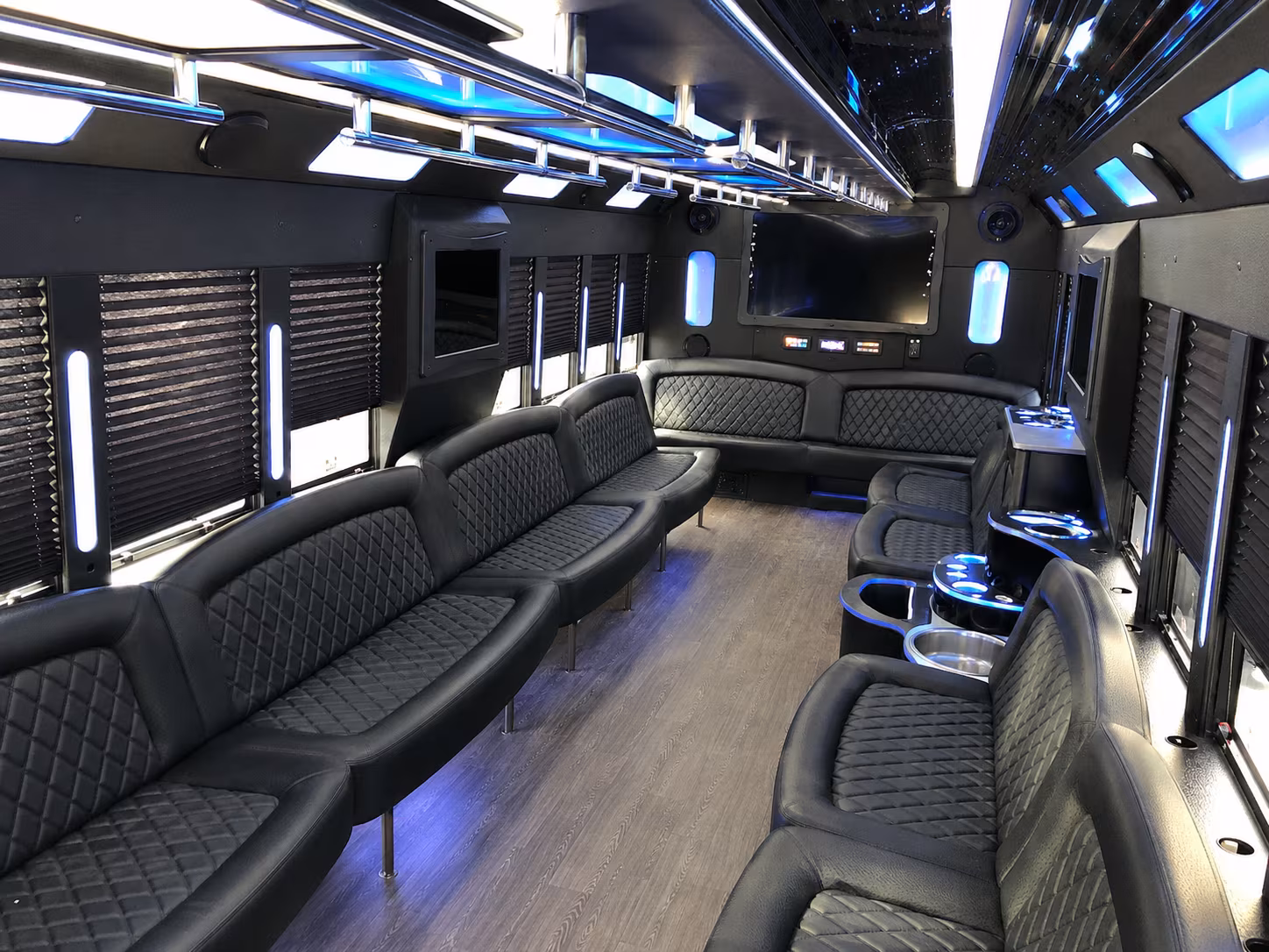 El Paso Bachelor & Bachelorette Transportation party bus interior