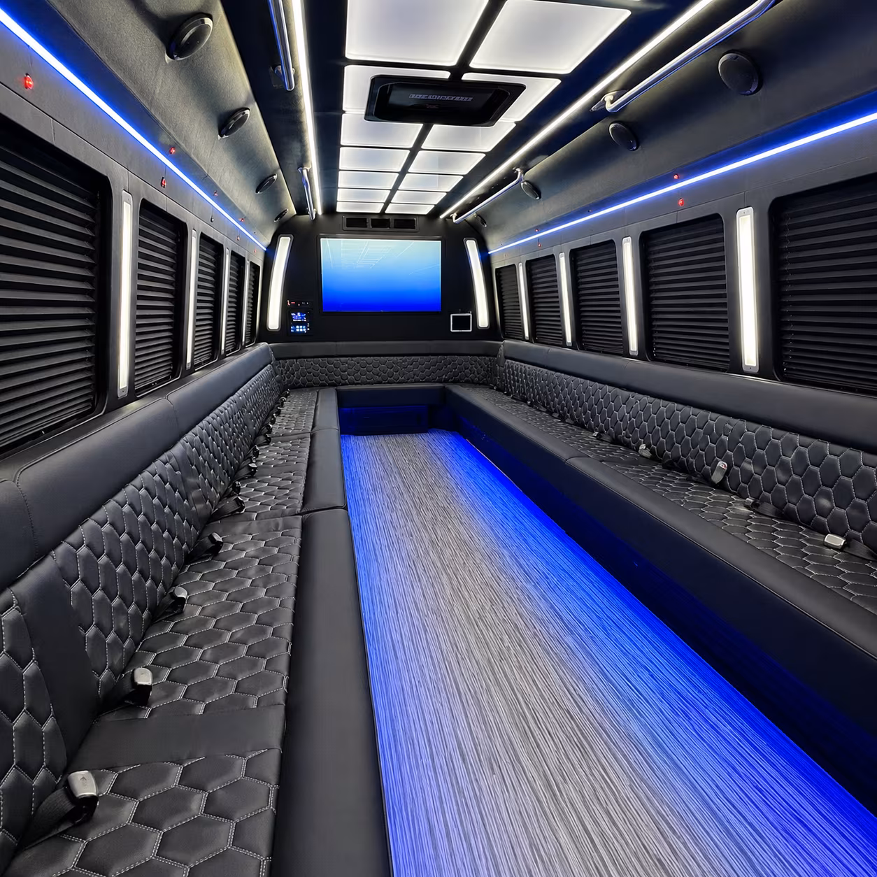 El Paso Birthday, Sweet 16, & Quinceañera Transportation party bus exterior