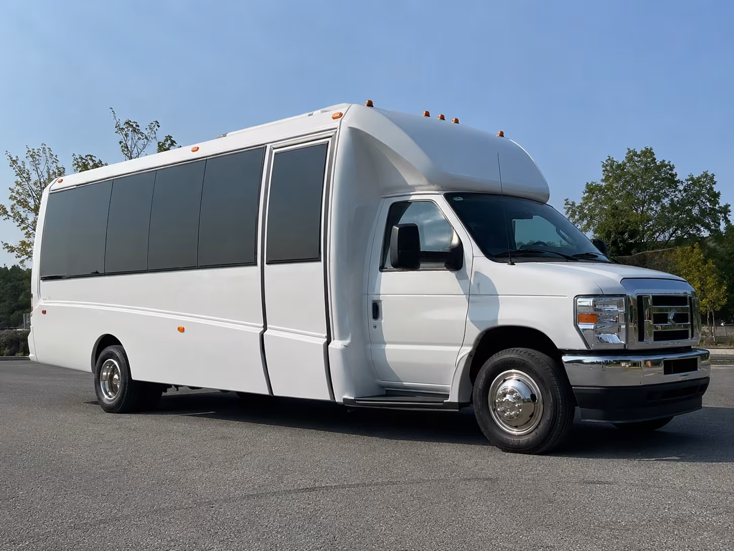El Paso Private Event Transportation party bus exterior