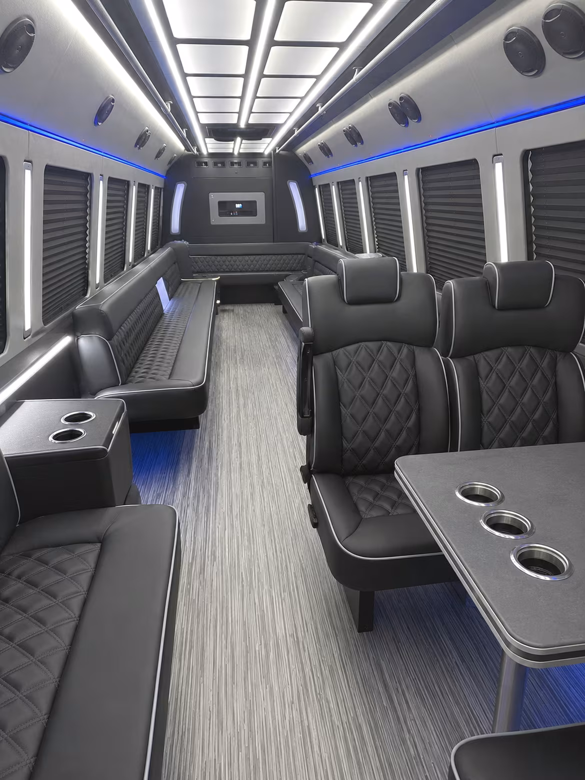 El Paso Private Event Transportation party bus interior