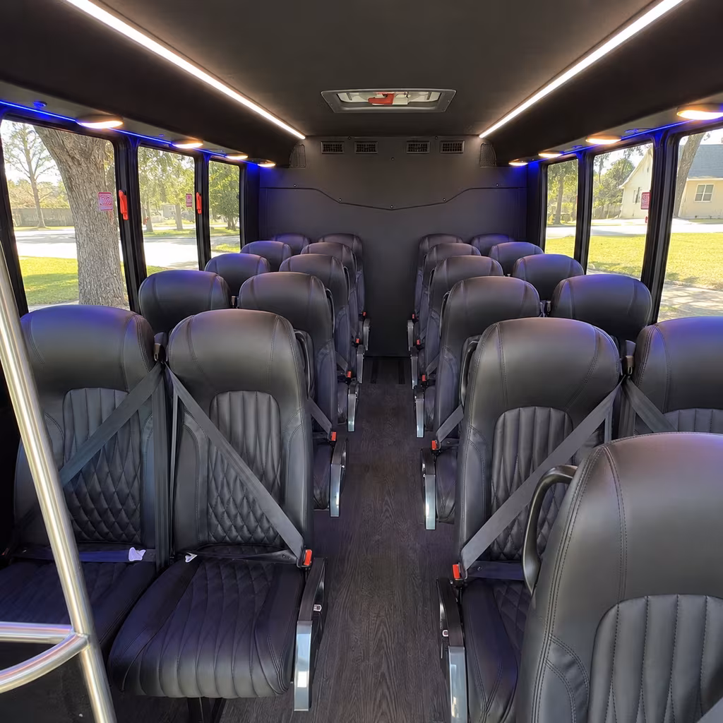 El Paso School Event Transportation party bus interior