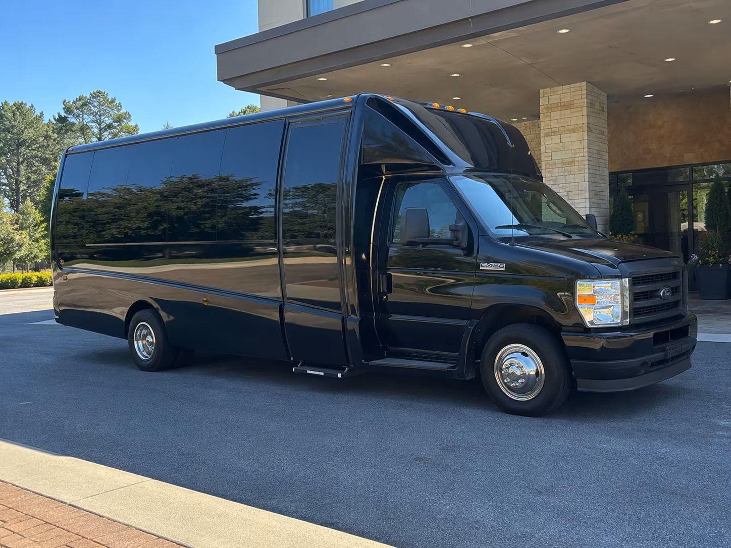 El Paso School Event Transportation party bus exterior