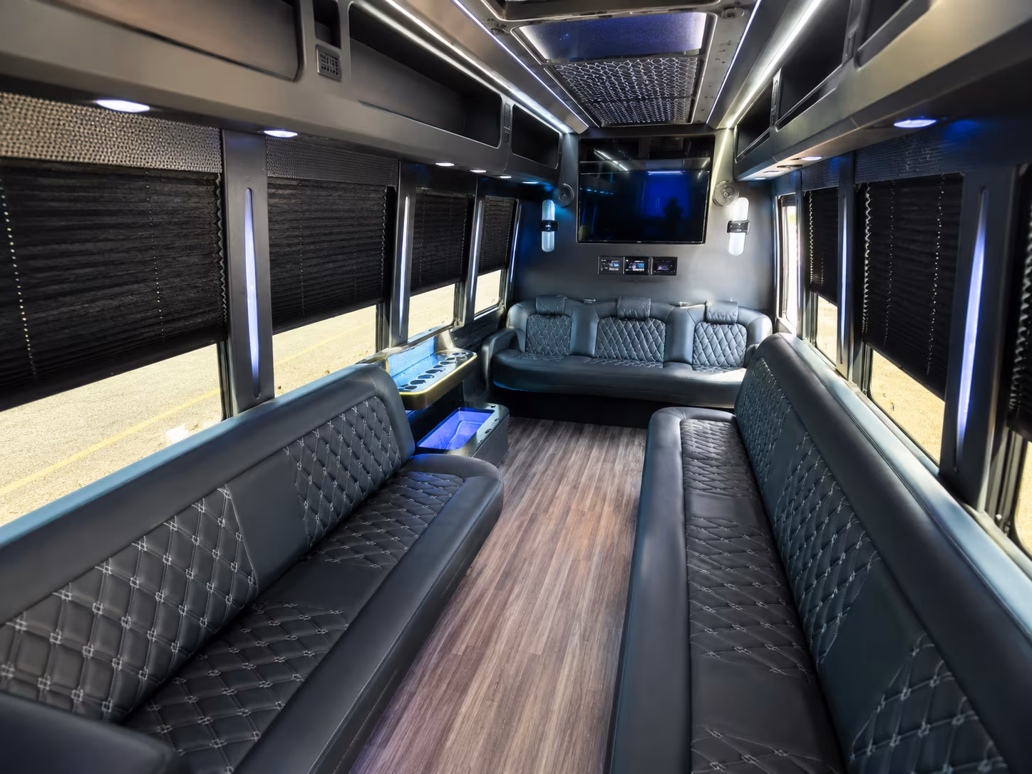 El Paso Winery Tour & Pub Crawl Transportation party bus interior