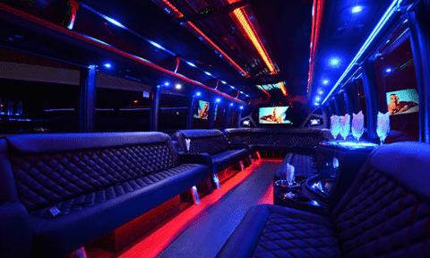 El Paso 30 Passenger Party Bus Black Interior